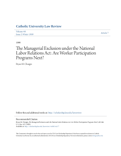 The Managerial Exclusion under the National Labor Relations Act