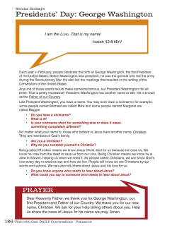 Presidents` Day: George Washington