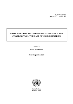 united nations system regional presence and coordination
