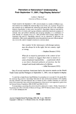 Patriotism or Nationalism? Understanding Post