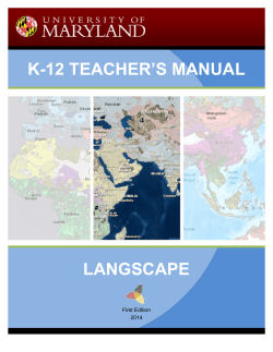 k-12 teacher`s manual langscape