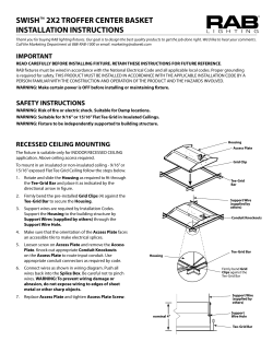 SWISH 2X2 TROFFER CENTER BASKET INSTALLATION