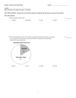 EXAM: #1 MGF 1107 CHAPTER 8 DATE