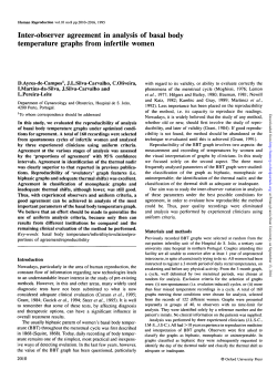 Inter-observer agreement in analysis of basal body temperature