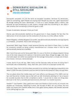 DEMOCRATIC SOCIALISM IS STILL SOCIALISM