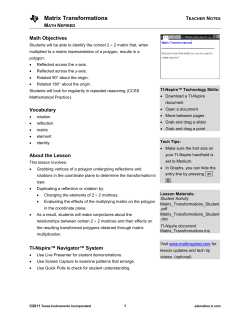 Teacher Notes PDF - TI Education