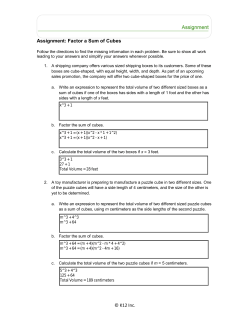 Factor a Sum of Cubes