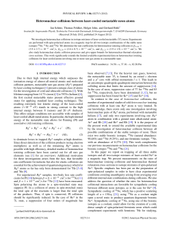 Heteronuclear collisions between laser