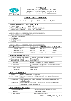 Lauric Acid MSDS