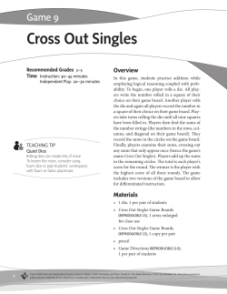 Game 9 Cross Out Singles