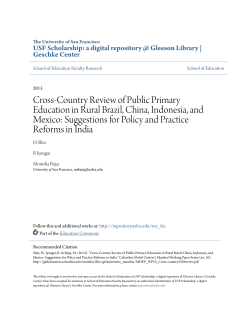 Cross-Country Review of Public Primary Education in Rural Brazil