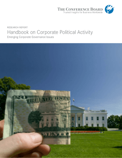 Handbook on Corporate Political Activity