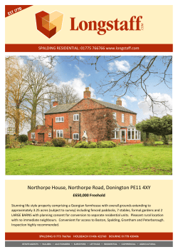 Northorpe House, Northorpe Road, Donington PE11 4XY