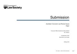 ACL review &ndash; outline of QLS submissions