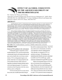 effect of alcohol cosolvents on the aqueous solubility of