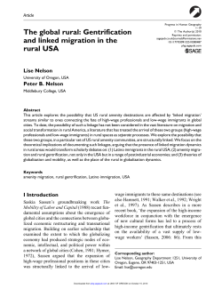 The global rural: Gentrification and linked migration in the rural USA