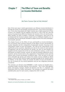 Chapter 7 The Effect of Taxes and Benefits on Income Distribution