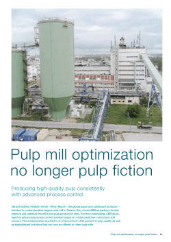 Pulp mill optimization no longer pulp fiction