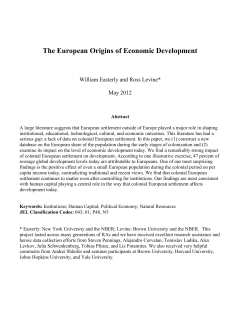 The European Origins of Economic Development