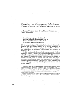 Charting the Mainstream: Television`s Contributions to Political