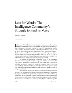 Lost for Words: The Intelligence Community`s Struggle to Find its Voice