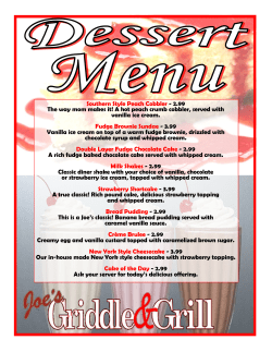 Southern Style Peach Cobbler - 2.99 The way mom makes it! A hot