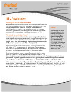 Feature Brief: SSL Acceleration