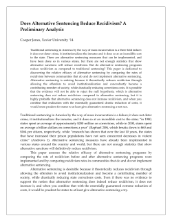 Does Alternative Sentencing Reduce Recidivism?