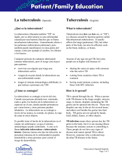 La tuberculosis (Spanish) Tuberculosis (English)