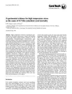 Experimental evidence for high temperature stress as the cause of