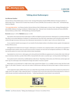 Talking about Radiosurgery - E