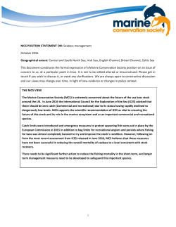 MCS POSITION STATEMENT ON - Marine Conservation Society