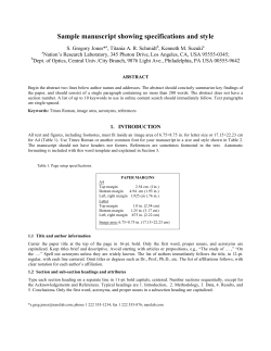 SPIE Sample Manuscript Full - RIT