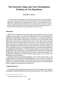 The electoral college and voter participation