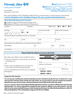 33438 0716 PPO/RPPO Application - Medicare