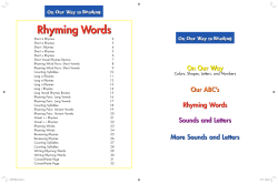 Rhyming Words - Continental Press