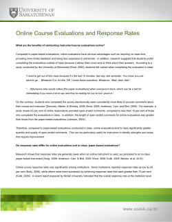 Online Course Evaluations and Response Rates