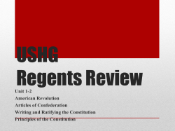 USHG Units 1-2 Amer Rev and Art of Confed and Constitution