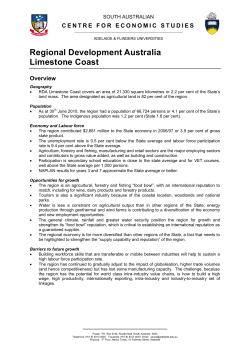 Limestone Coast - The University of Adelaide