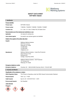 SAFETY DATA SHEET SCP-620C Cleaner