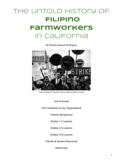 the untold history of Filipino Farmworkers in California