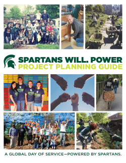 project planning guide - MSU Service Day
