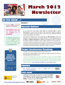 March 2012 Newsletter