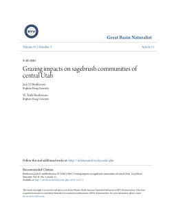 Grazing impacts on sagebrush communities of central Utah