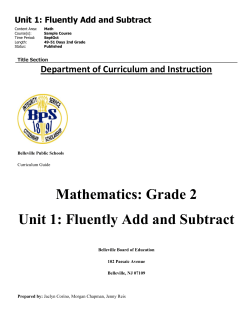 Fluently Add and Subtract