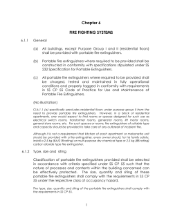 Chapter 6 FIRE FIGHTING SYSTEMS