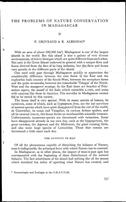 The problems of nature conservation in Madagascar
