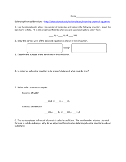 Balancing Equations Simulation