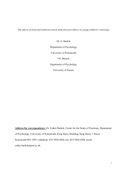The Effects of Brief and Elaborate Mood Induction Procedures on the