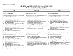 Health and Fitness / Physical Education